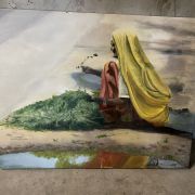 Huile sur toile « Femme touareg »