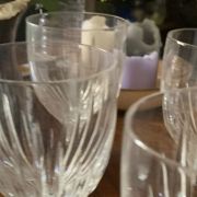 6 verres à vin en cristal 