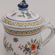 Pot à crème en faïence signé FOURMAINTRAUX COURQUIN du xixè