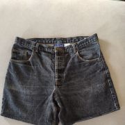 Short  jeans noir gothic 44/XXL denim pur coton 