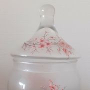 Bonbonnière. Pâte de Verre. Branches Fleuries. 27X16cm.