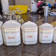 Lot de 6 boîtes alimentaires vintage de taille décroissante 