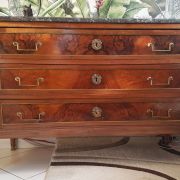 Commode louis XVI acajou plateau marbre