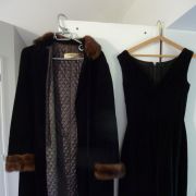 ENSEMBLE ROBE MANTEAU COUTURE E. MONTIGNY CREATION ANNEES 60