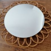 Miroir en rotin vintage 