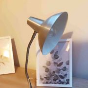 Lampe vintage thème industriel alu brossé orientable à poser