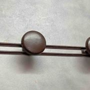 Porte-manteau vintage industriel marron 4 portants à restaur