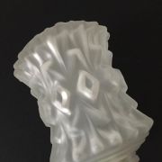 Globe art déco en verre dépoli blanc