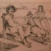 Tableaux lithographies originales "marins" début XXe siècle