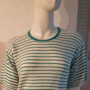 Pull mariniere vert et blanc t40