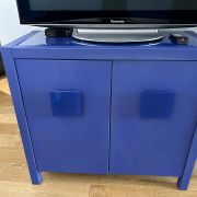 Vintage Commode métal poudré/verre by Belgo Chrome Belgium