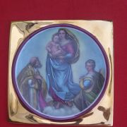 Représentation Madone de Sixtine_Porcelaine Limoges