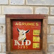 LOT de cadres vintage de caisse à oranges 