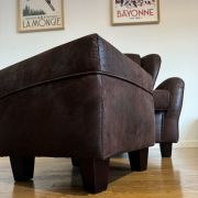 Fauteuil vintage avec repose-pieds