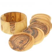 Ensemble de sous-verres en bois faits à la main 6 soucoupes 