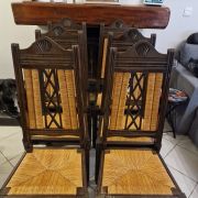 Magnifique ensemble de 6 chaises paillées en rodin