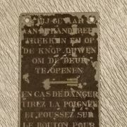 Plaque de décoration SNCF " En cas de danger tirez la poigné