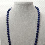 Collier Perles de Murano Bleues Cobalt et Poudre d'Or