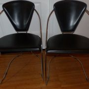 Lot de 2 chaises design noir
