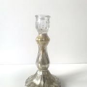 Grand bougeoir en verre églomisé  Fin XIX ème 