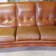 Canapé en cuir Vintage 3 places
