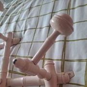 Porte manteaux accordéon rose pâle 