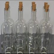 Bouteille en verre transparente décoration mariage 