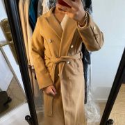 Long trench épais avec ceinture