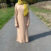 Abaya beige soie de medine