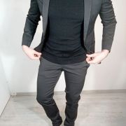 Élégant costume noir zara homme taille 46 veste 38 pantalon