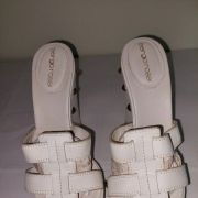 Sergio ROSSI sexy sandales blanches compensées cuir (p 37,5)