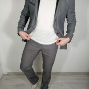 Très beau costume gris homme jules slim taille 52 veste 42 p