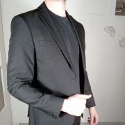 Élégant costume noir homme zara taille veste 48 pantalon 40