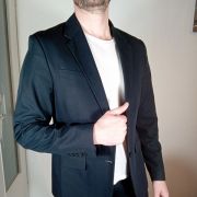 Superbe costume marine très foncé proche noir taille 52 vest