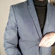 Belle veste de costume homme gris/bleu taille 52 cargo colle