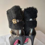 924B* Luciano Padovan-sexy boots noirs tout cuir (37)