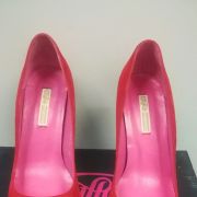 222A* Buffalo London - escarpins rouges suède (39)