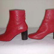 150C* Sandro - superbes boots rouges full cuir (40)