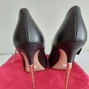 VAL superbes et rares escarpins cuir noir (39)