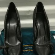 611A* Patrizia Pepe - sexy escarpins noirs full cuir (39)