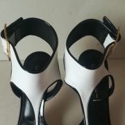 Casadei - sexy sandales de luxe black & white full cuir (39)