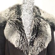 Magnifique manteau noir, très chaud et doux effet suédine
