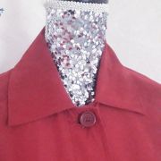 Magnifique long manteau suédine mi-saison couleur Framboise