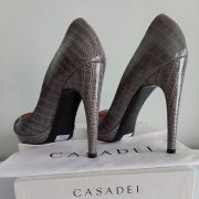 Casadei - superbes escarpins de luxe gris full cuir (p38)