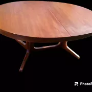 Table baumann ovale à rallonges vintage