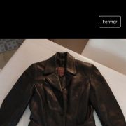 Magnifique veste en cuir véritable femme