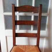lot de 6 chaises chêne massif, paillées