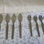 lot de 6 couverts à poisson en inox  Vintage 