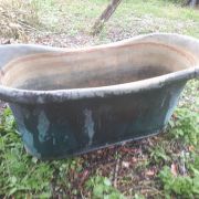 Beignoir antique en cuivre double 