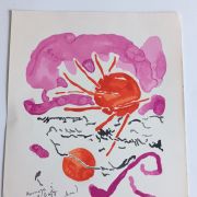 Lithographie signée André Marchand, "hommage à Raoul Dufy", 